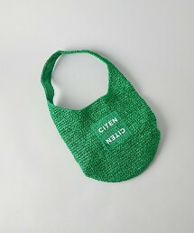＜CITEN＞金絲繩索透明LOGO單肩包