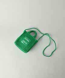 ＜CITEN＞金絲繩索透明LOGO方形迷你小包