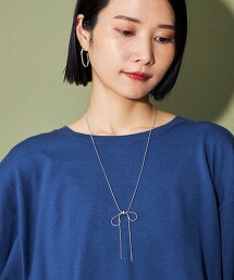 ＜CITEN＞滑動款式球型蝴蝶結項鍊