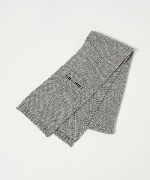 ＜CITEN＞透明LOGO針織圍巾