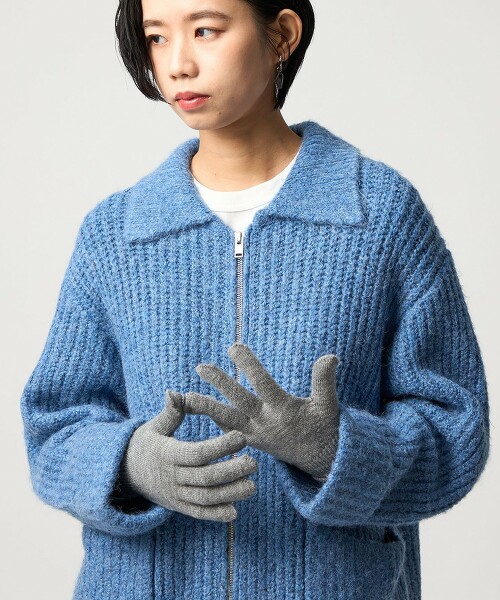 ＜CITEN＞透明LOGO針織手套