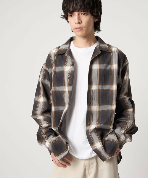 <CITEN>漸變格紋襯衫外套