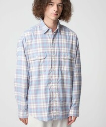 ＜CITEN＞雙口袋格紋襯衫