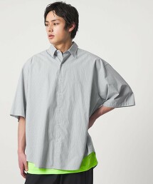 ＜CITEN＞條紋標準短袖襯衫