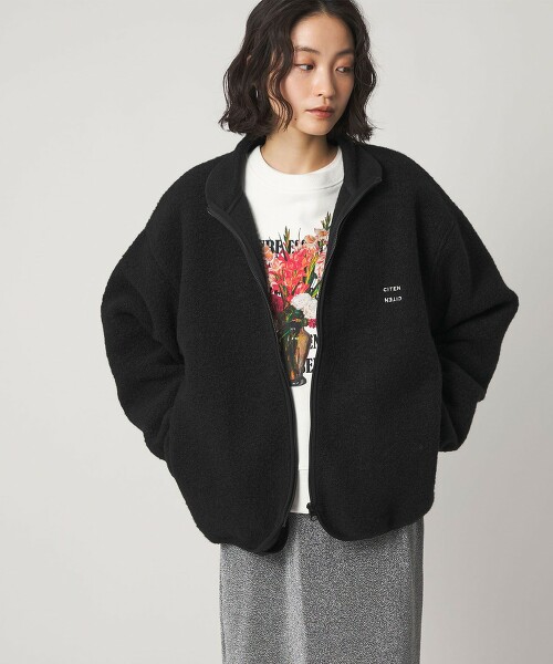 ＜CITEN＞絨毛拉鍊短外套