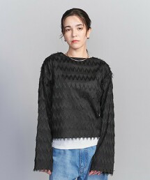 CNBYW 流蘇刺繡2WAY綁帶罩衫