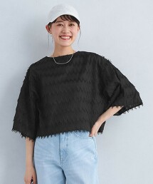 CNGLW 流蘇刺繡2WAY短版罩衫