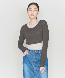 ＜ASTRAET＞棉質毛圈布透膚短版T恤 日本製