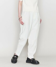 ＜ASTRAET＞RY/CO/PE 綾織 錐形褲子 WH 日本製