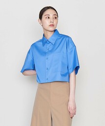 ＜ASTRAET＞單口袋 七分 標準領襯衫 日本製