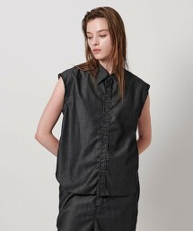 ＜ASTRAET＞仿牛仔無袖罩衫 日本製