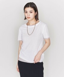 ＜ASTRAET＞棉質毛圈布透膚圓領T恤 日本製