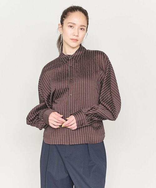 <ASTRAET>條紋土耳其袖標準領罩衫 日本製