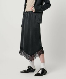 ＜ASTRAET＞ 蕾絲不規則下擺裙 日本製