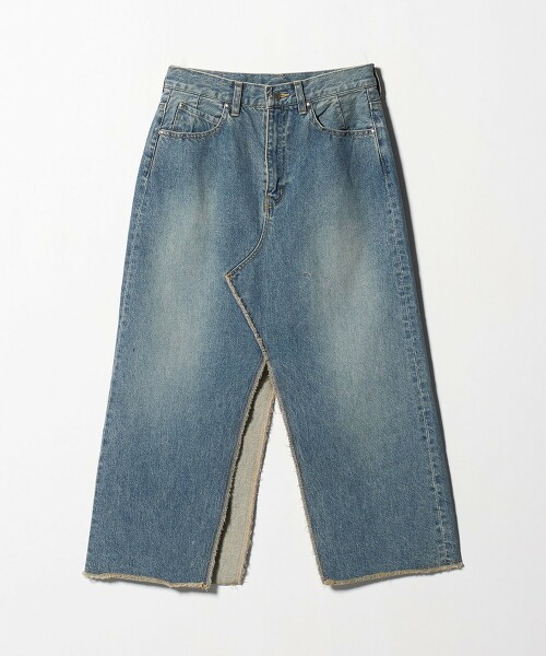 ＜ASTRAET＞13oz 牛仔開衩裙 日本製