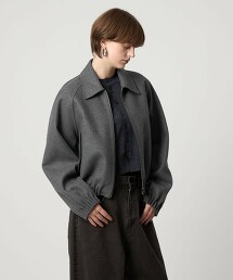 ＜ASTRAET＞ 雙層織哈靈頓拉鍊外套