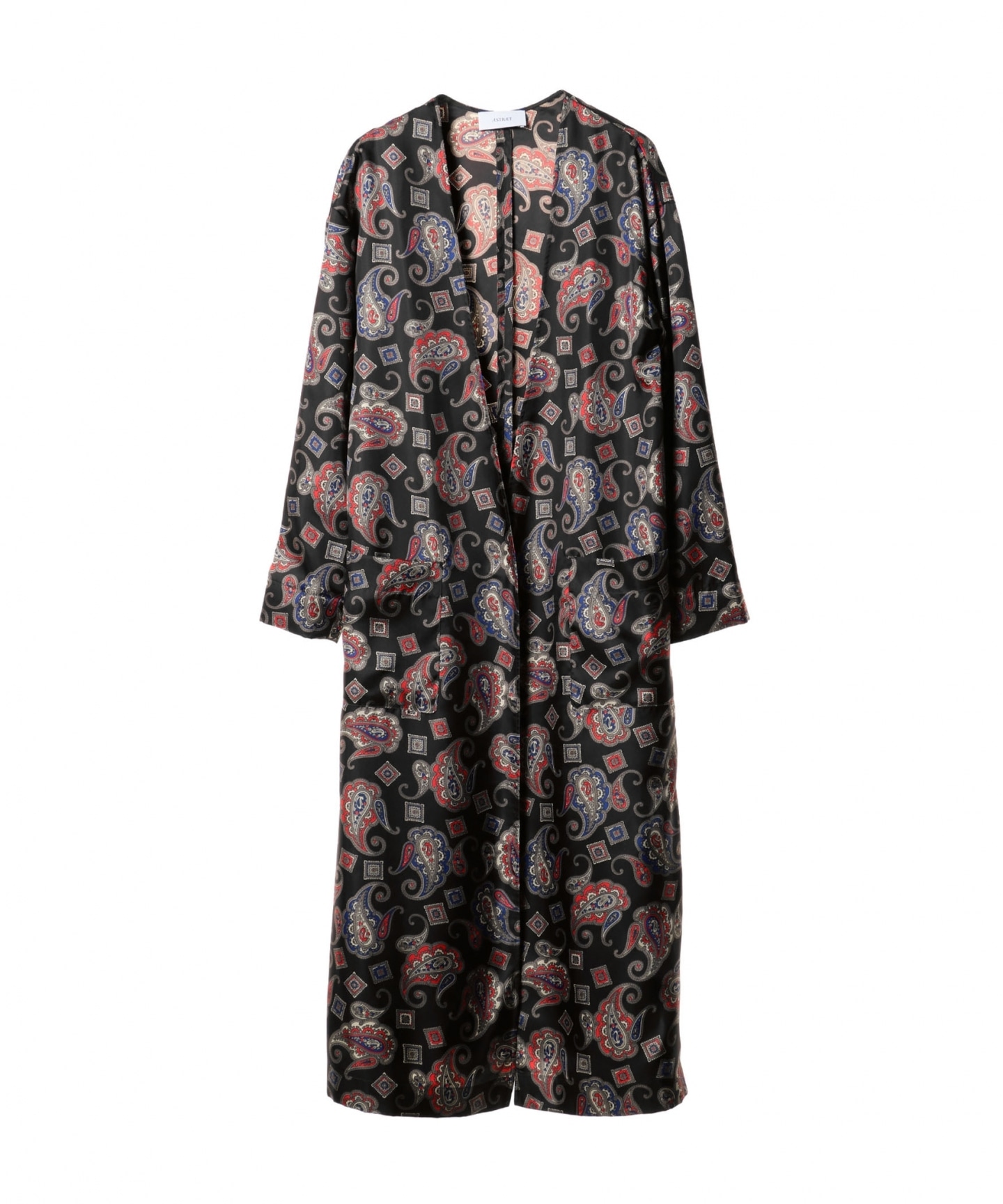 astraet 佩斯利花纹印花长袍