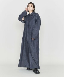 ＜ASTRAET＞丹寧開袖洋裝 日本製