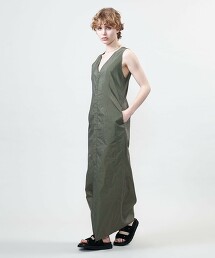 ＜ASTRAET＞前拉鍊V領無袖洋裝 日本製