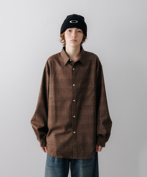 TW RYO/T WOOL PLAID SH