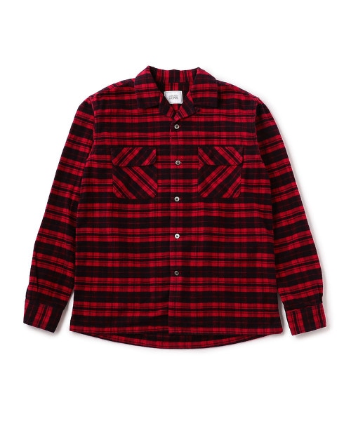 UNITED ARROWS & SONS COL NEL CHECK OPEN SHIRT OUTLET商品