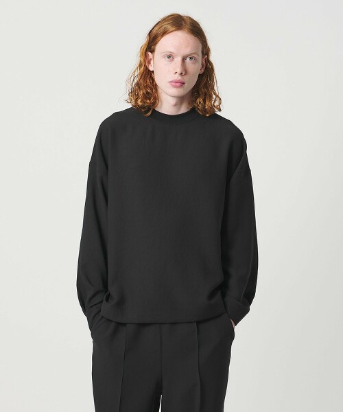 ＜D.O UNITED ARROWS BY DAISUKE OBANA＞落肩圓領長袖T恤 日本製