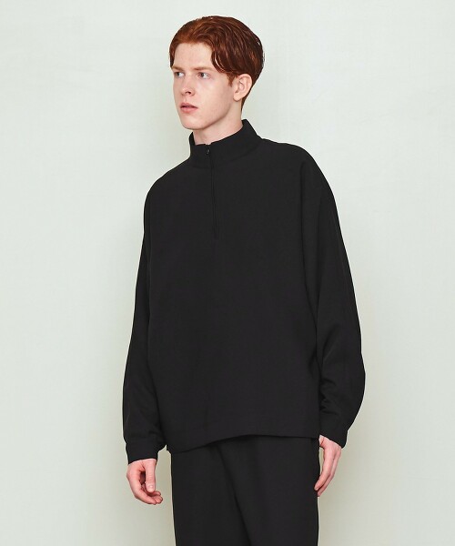 ＜UNITED ARROWS ＆ SONS by DAISUKE OBANA ＋10＞半拉鍊立領襯衫 日本製