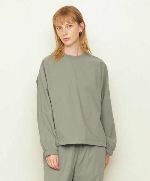 ＜UNITED ARROWS ＆ SONS by DAISUKE OBANA for WOMEN＞塔夫綢圓領襯衫 日本製