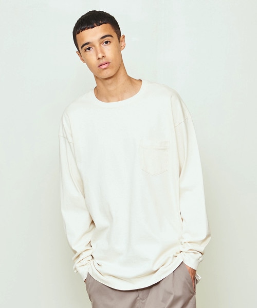 UNITED ARROWS & SONS BASIS POCKET TEE L/SL OUTLET商品