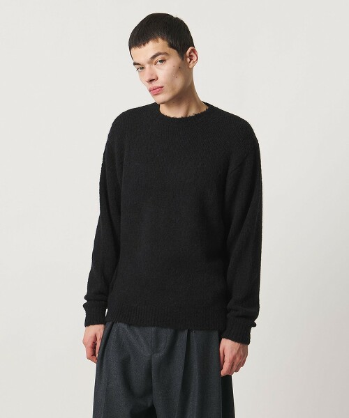 ＜UNITED ARROWS & SONS＞ 羊駝毛/羊毛圓領針織衫