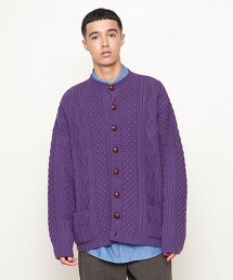 ＜UNITED ARROWS ＆ SONS＞ CABLE CARDIGAN/對襟外套 日本製