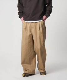 ＜UNITED ARROWS & SONS＞斜紋下擺壓釦長褲