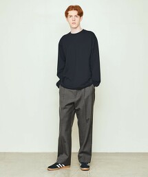 ＜UNITED ARROWS ＆ SONS＞ 羊毛斜紋雙摺長褲