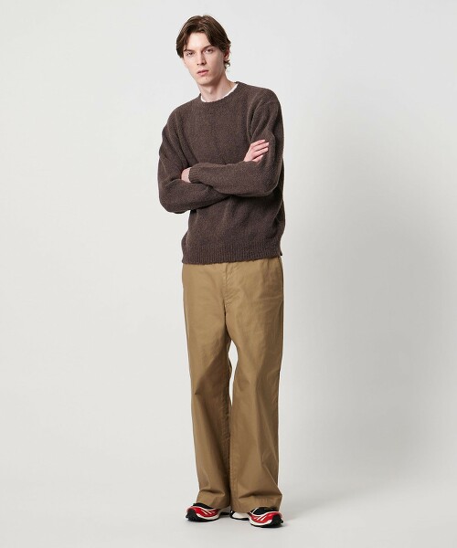 ＜UNITED ARROWS & SONS＞ CTN/SRG BAGGY TROUSERS 寬褲 日本製