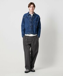 ＜UNITED ARROWS & SONS＞ 混羊毛打摺錐形西裝褲 日本製
