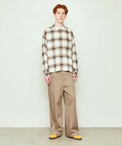 ＜UNITED ARROWS ＆ SONS＞ 卡其寬褲 BAGGY 日本製