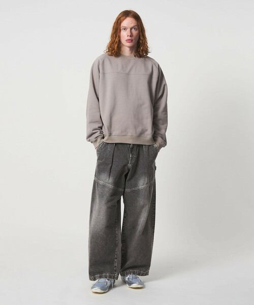 ＜UNITED ARROWS & SONS＞漂白丹寧寬褲 日本製