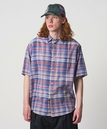 ＜UNITED ARROWS & SONS＞ 馬德拉斯格紋短袖襯衫