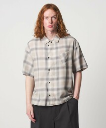 ＜UNITED ARROWS & SONS＞ 格紋壓扣短袖襯衫