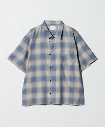 ＜UNITED ARROWS & SONS＞ 格紋壓扣短袖襯衫