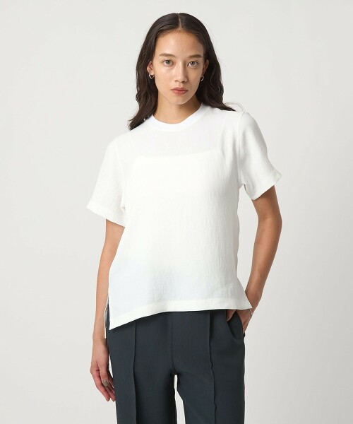 ＜D.O UNITED ARROWS BY DAISUKE OBANA for WOMEN＞ 極簡圓領T恤 日本製