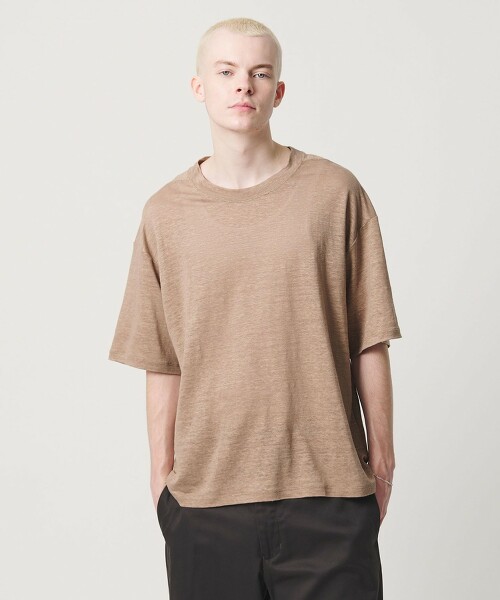 ＜UNITED ARROWS & SONS＞亞麻圓領T恤 日本製