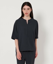 ＜D.O UNITED ARROWS BY DAISUKE OBANA for WOMEN＞ 半拉鍊圓領T恤 日本製