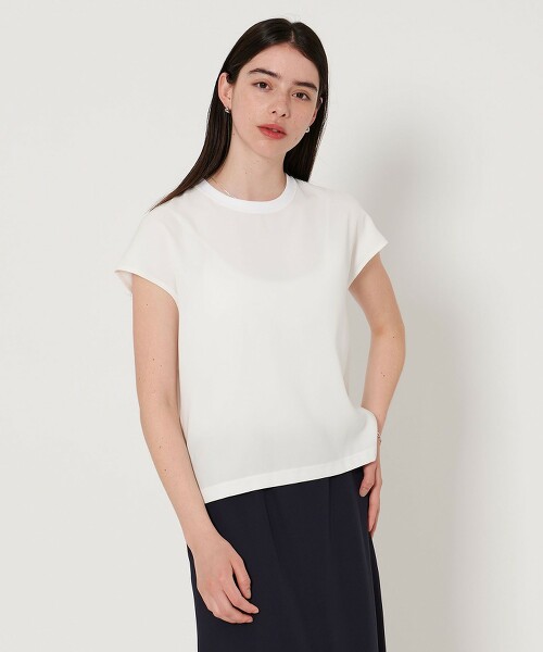＜D.O UNITED ARROWS BY DAISUKE OBANA for WOMEN＞法式袖圓領T恤 日本製