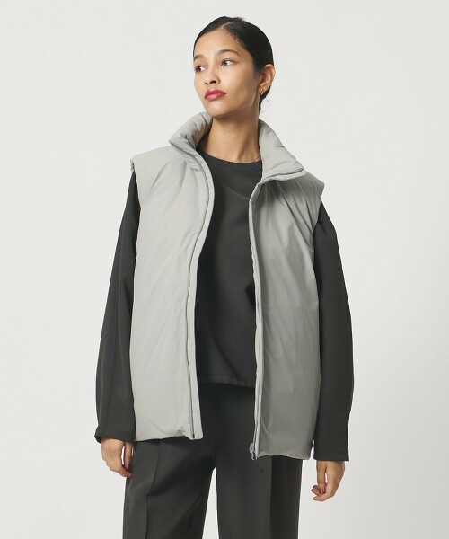 ＜D.O UNITED ARROWS BY DAISUKE OBANA for WOMEN＞塔夫綢雙面穿羽絨背心