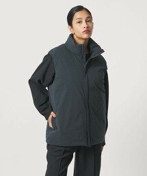 ＜D.O UNITED ARROWS BY DAISUKE OBANA for WOMEN＞塔夫綢雙面穿羽絨背心