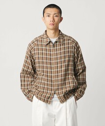 ＜UNITED ARROWS & SONS＞ 格紋拉鍊短外套