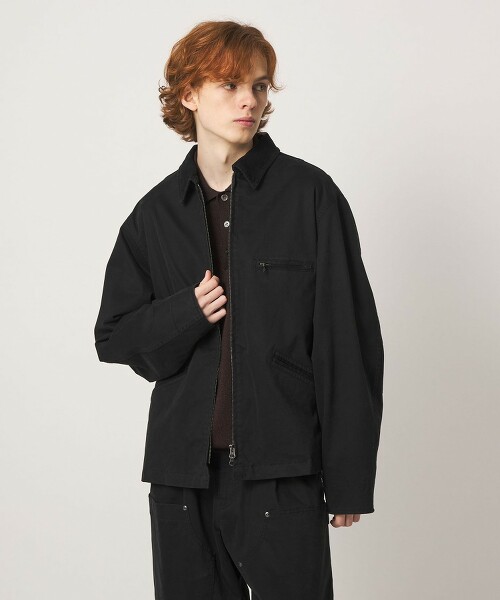 ＜UNITED ARROWS & SONS＞ 棉質斜紋拉鍊工裝外套