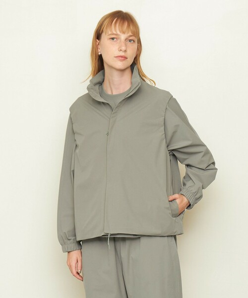 ＜UNITED ARROWS ＆ SONS by DAISUKE OBANA for WOMEN＞塔夫綢拉鍊背心