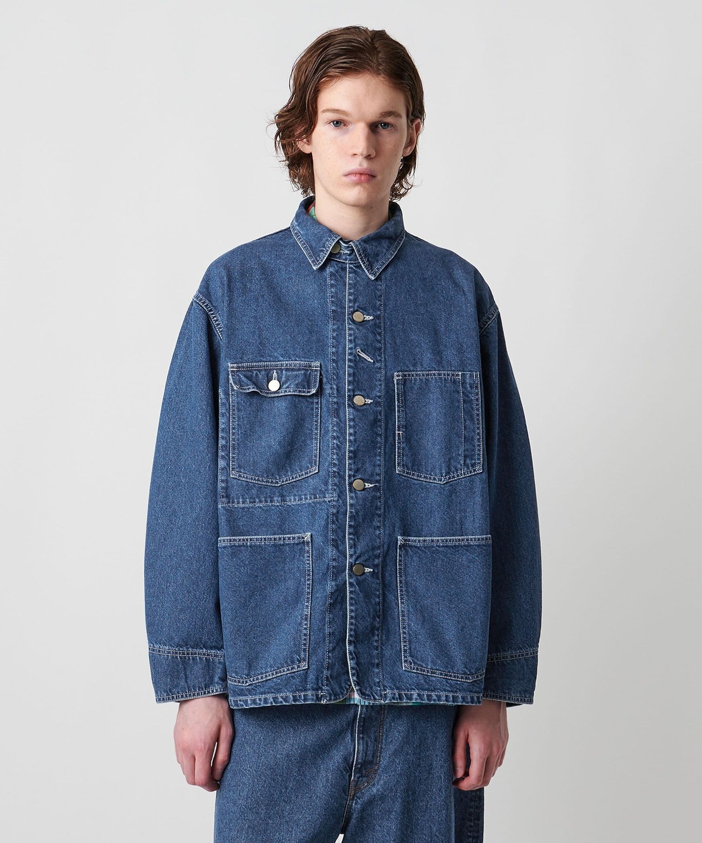 【LT.BLUE】<UNITED ARROWS &amp; SONS> DENIM CHORE COAT/カバーオール UNITED ARROWS & SONS＞ DENIM CHORE COAT/カバーオール